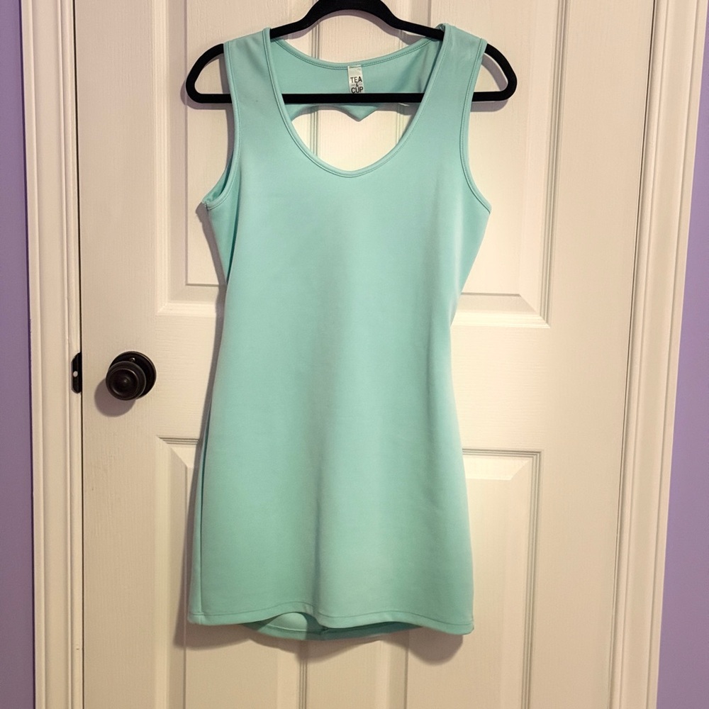 Mint green mini dress